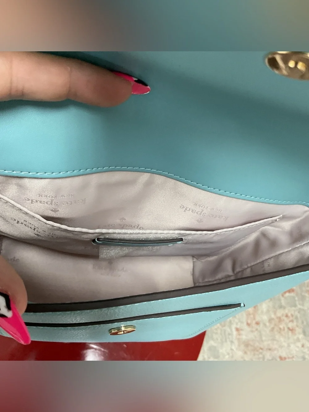 kate spade Light Blue Pebbled Leather Crossbody Bag NWOT